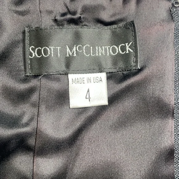 Scott McClintock Dress 3 pc Top Skirt Jacket Brown Taffeta Dress - Picture 7 of 16